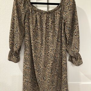 Daytrip Animal Print Long Sleeve Dress